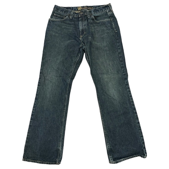 Bullhead Mens Denim Jeans Size 32x32 Slim Boot Distressed Cuffs - Picture 3 of 7